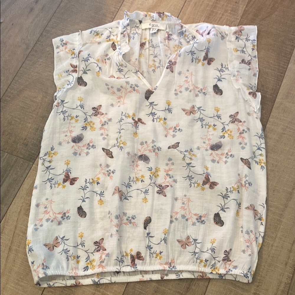 Floral Print Blouse - White
